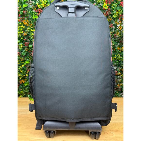 Nike Luggage Convertible Rolling Bag to Backpack Black Coral Carry On Travel GUC - Picture 5 of 12